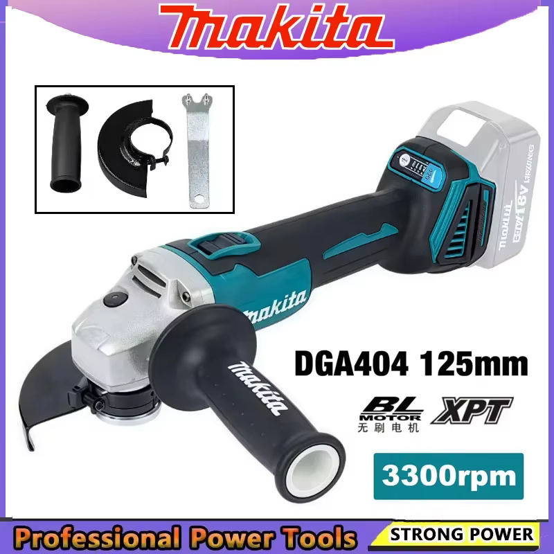 Makita DGA404 125mm/100mm meuleuse d'angle électrique au Lithium sans brosse Machine de découpe Rechargeable