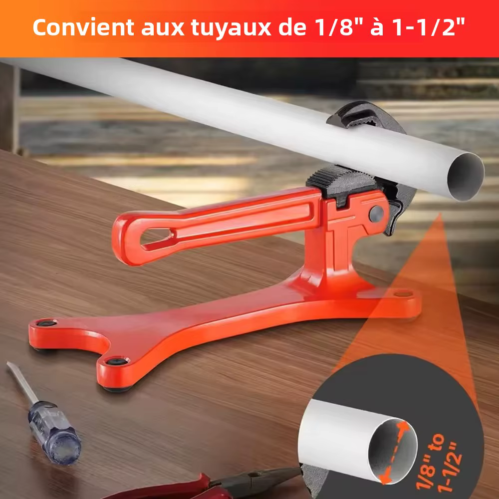 Étau à tuyau professionnel léger et Portable de 1/8 à 1-1/2 pouces de diamètre