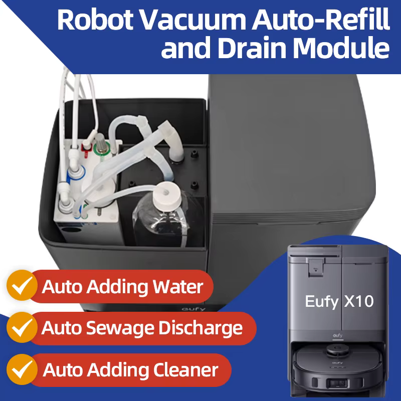 Kit de changement d'eau pour robot aspirateur Eufy X10, kit de remplissage et de vidange automatique de l'eau, accessoires, module de système de drainage