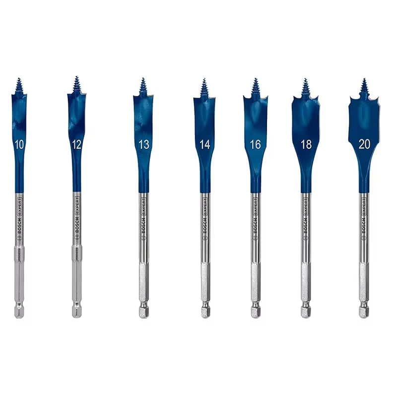 BOSCH 2608900336 EXPERT Ensemble de forets auto-coupants à vitesse variable 10-32 mm Accessoires pour perceuse à percussion Perçage du bois 13 pièces