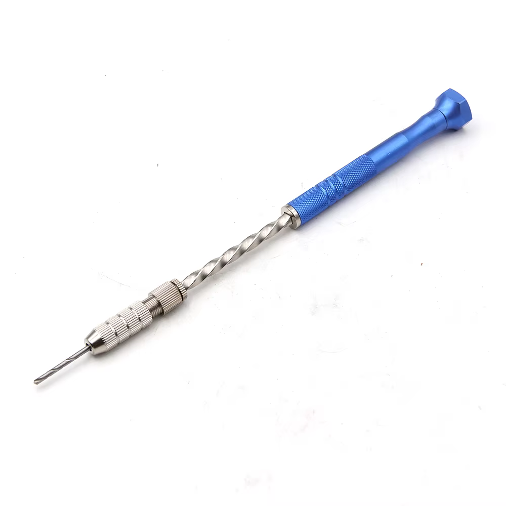 Perceuse hélicoïdale manuelle semi-automatique étendue bleue de 0.5 à 3mm