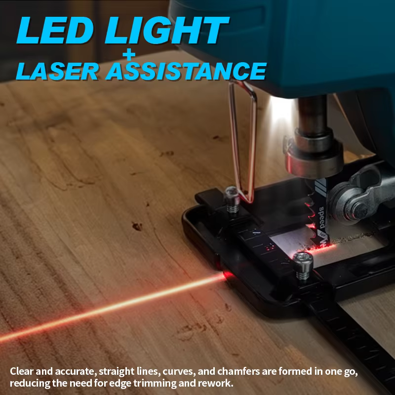 Scie sauteuse électrique sans fil sans balais avec assistance laser pour batterie Makita 18V