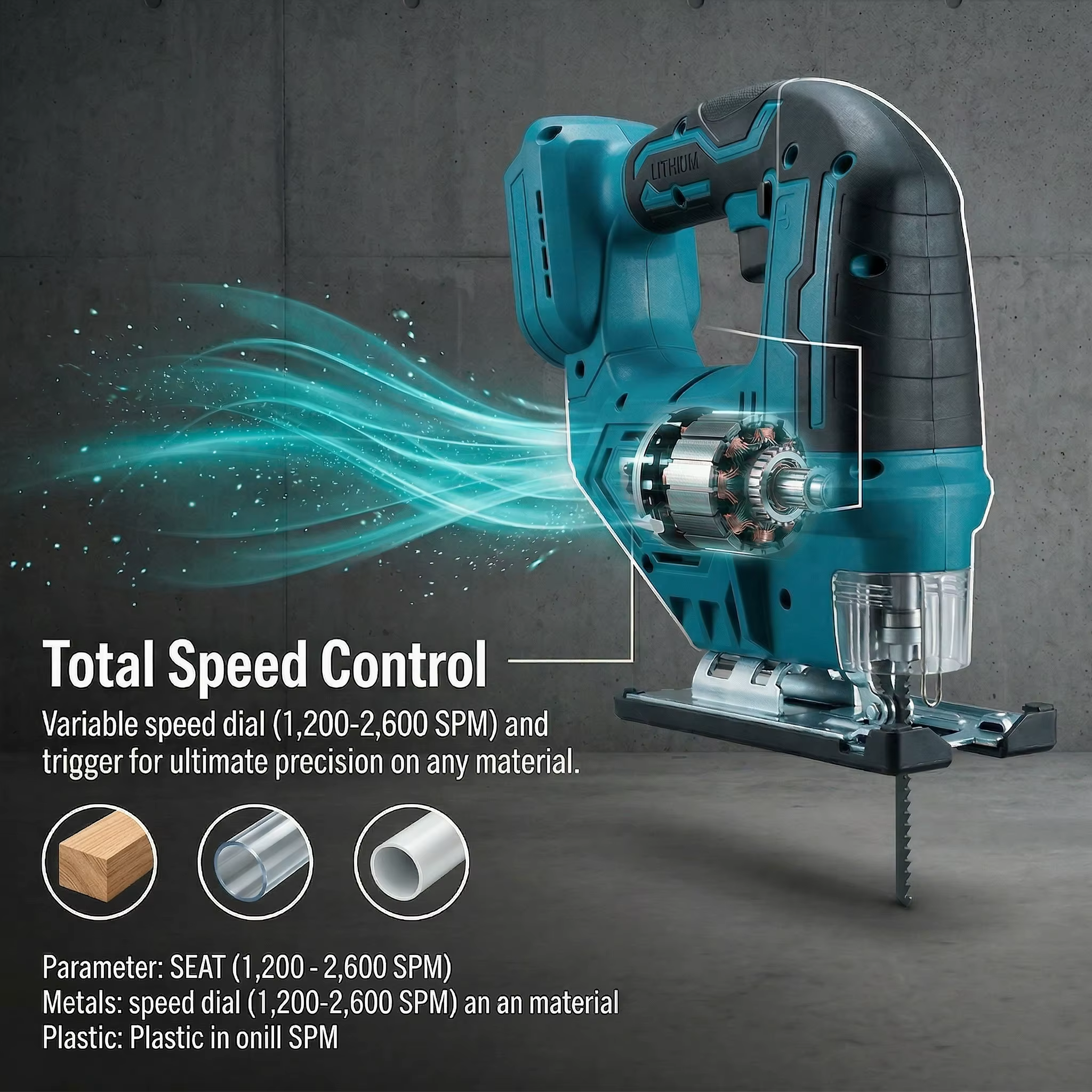 Scie sauteuse électrique sans fil Makita DJV182Z 18V à batterie lithium rechargeable