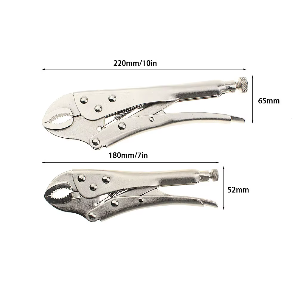 7 "10" pouces verrouillage rond bouche plate mâchoire droite pince multi-outils outils à main