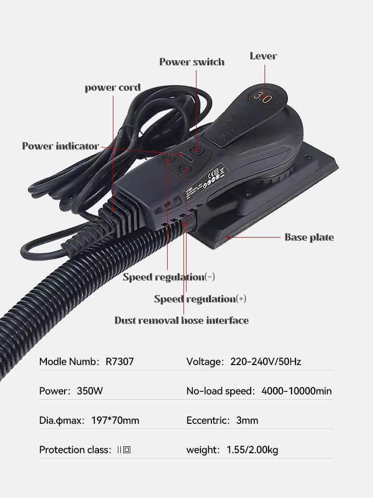 Ponceuse orbitale électrique sans balais 350W