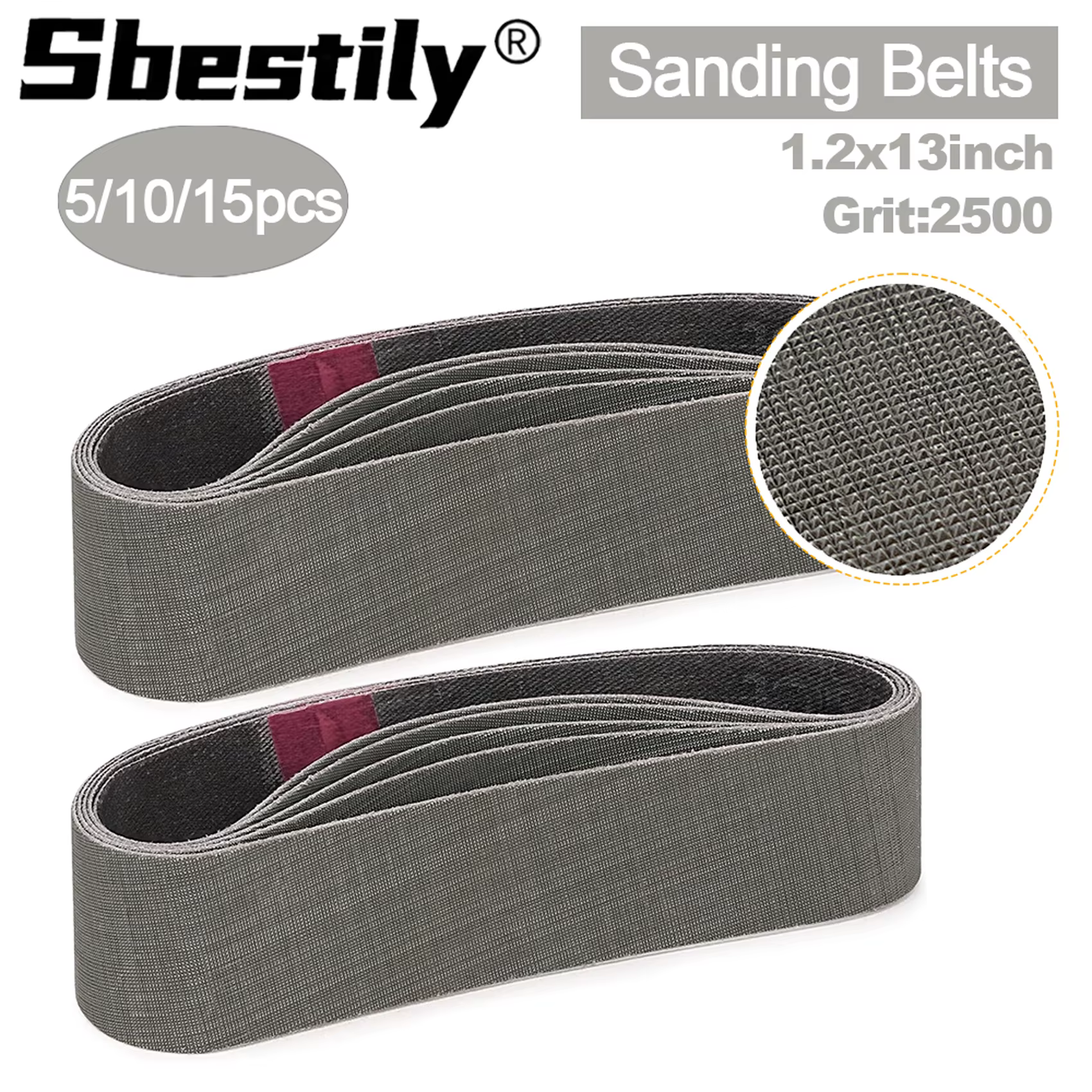 5/10/15 pièces 30x330mm bandes abrasives grain 2500