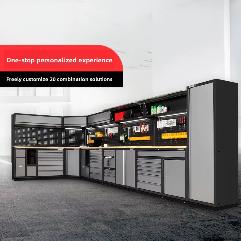 Armoire à outils combinée multifonctionnelle avec roulettes pour les postes de travail de réparation automobile