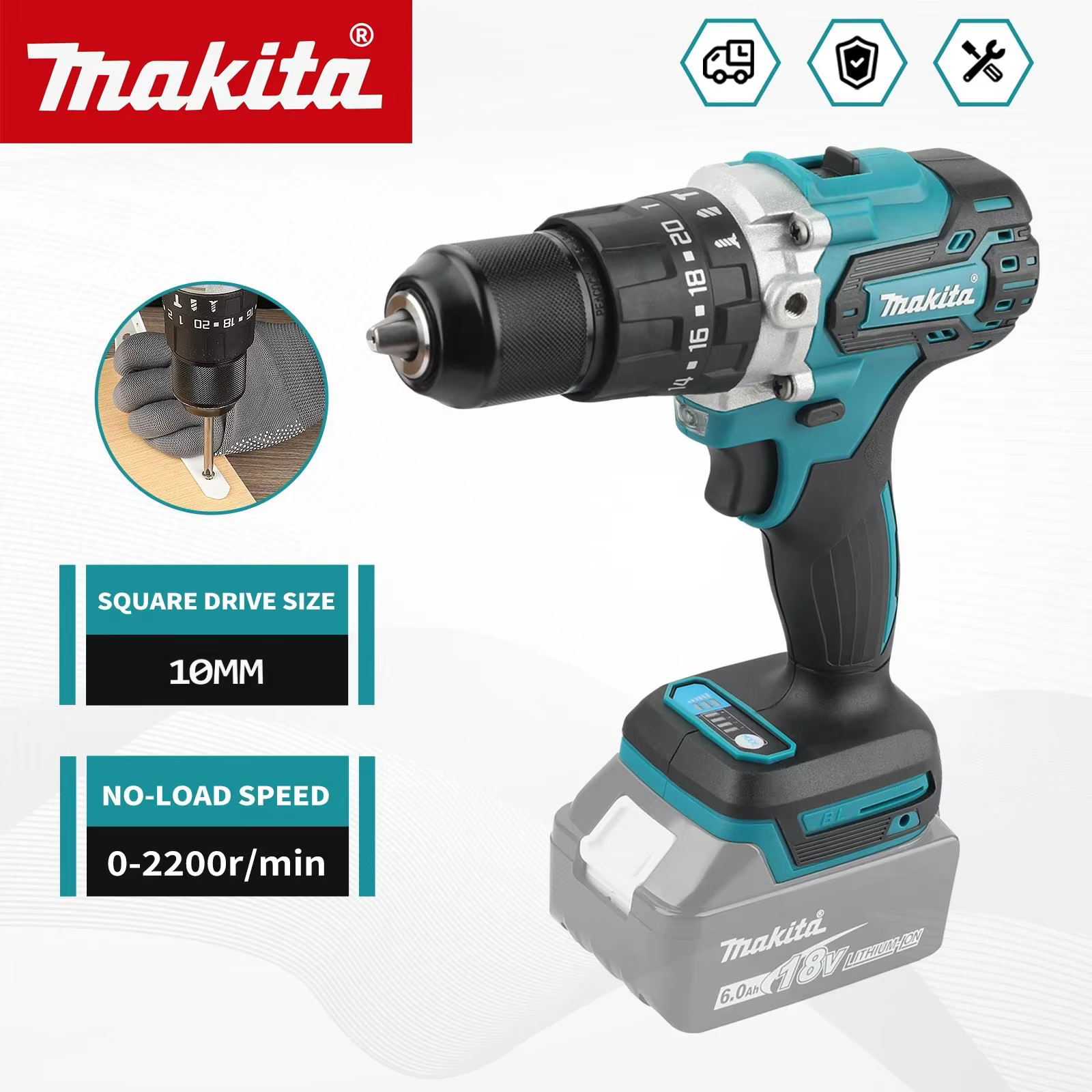 Makita DDF487 Perceuse-visseuse sans fil 18V sans balais