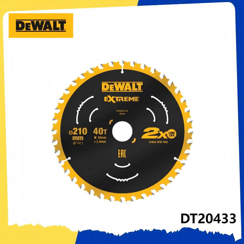 DEWALT DT20433 Lame de scie circulaire Extreme 210 mm 40 T - Carbide C3