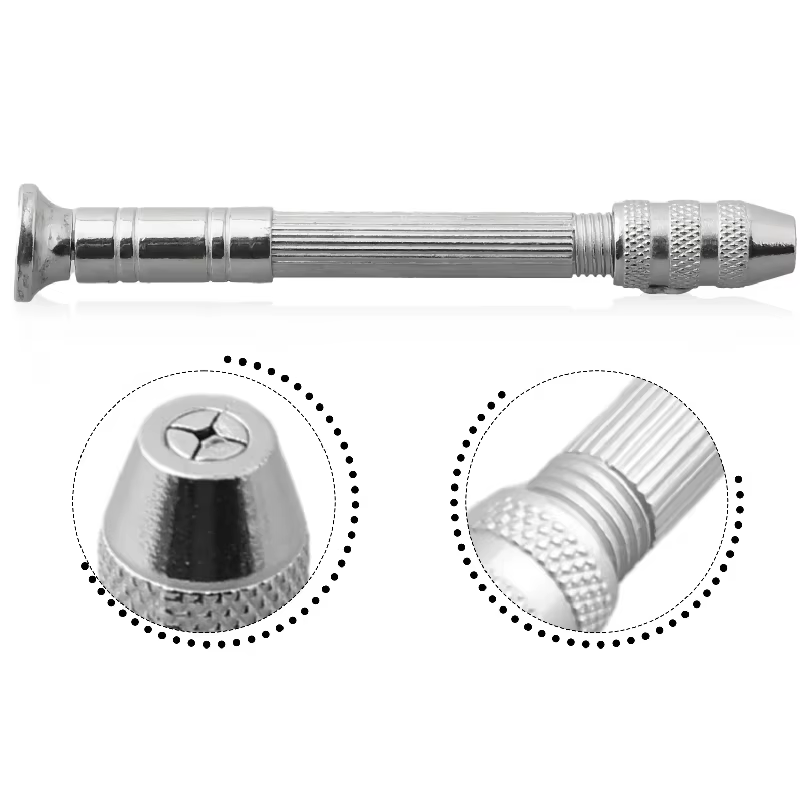 Ensemble de perceuses manuelles de taille miniature avec mandrin, plage de serrage de 0,3 à 3,2 mm, performance de perçage précise, forets à torsion manuels