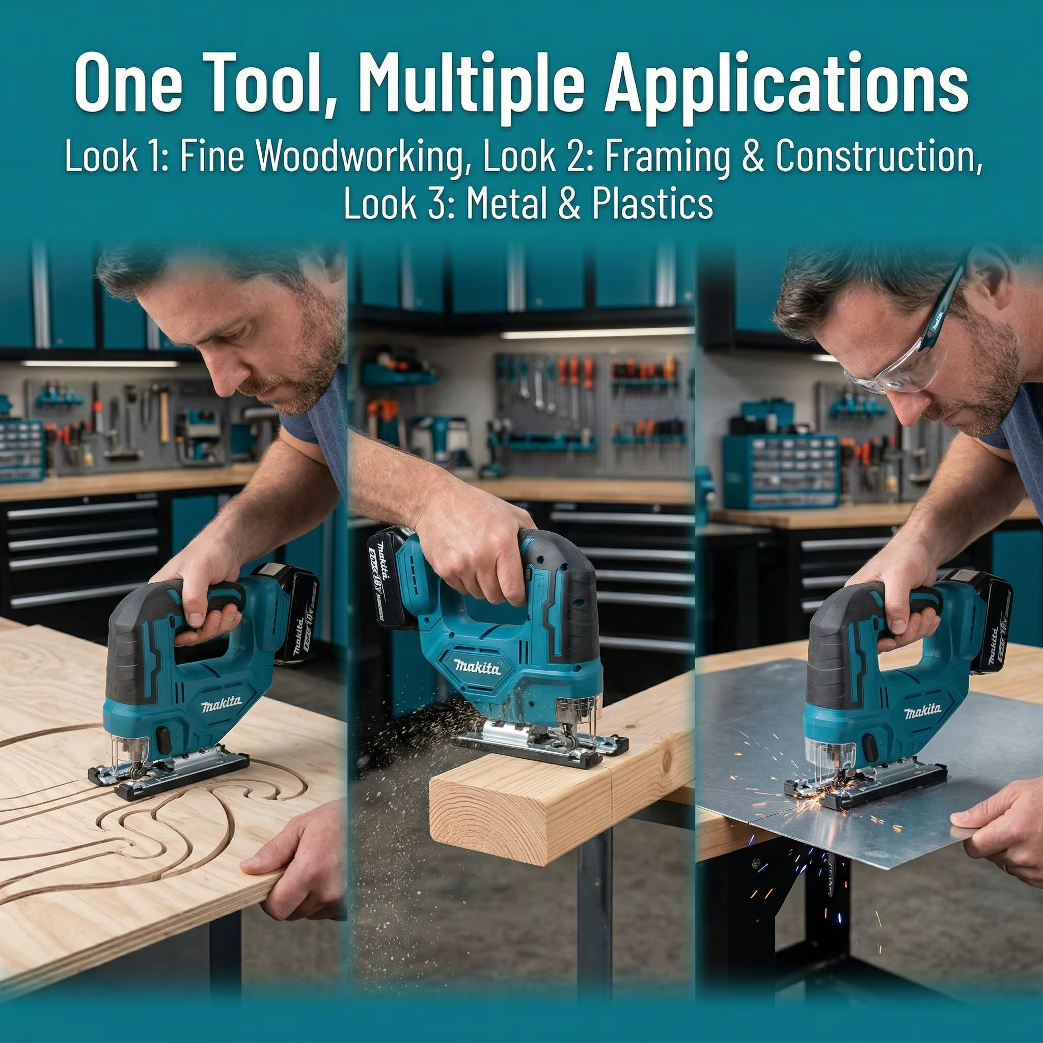 Scie sauteuse électrique sans fil Makita DJV182Z