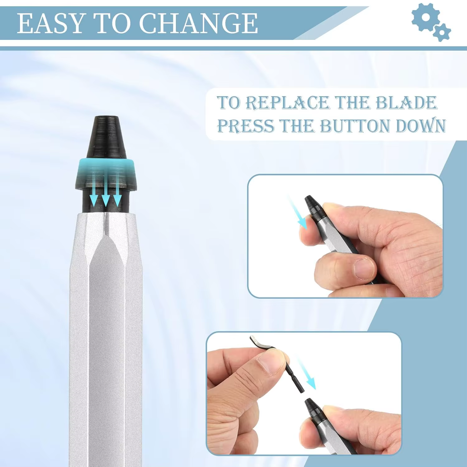 Outil de débavurage avec 11 lames pivotantes en acier rapide et stylo marqueur pour métal