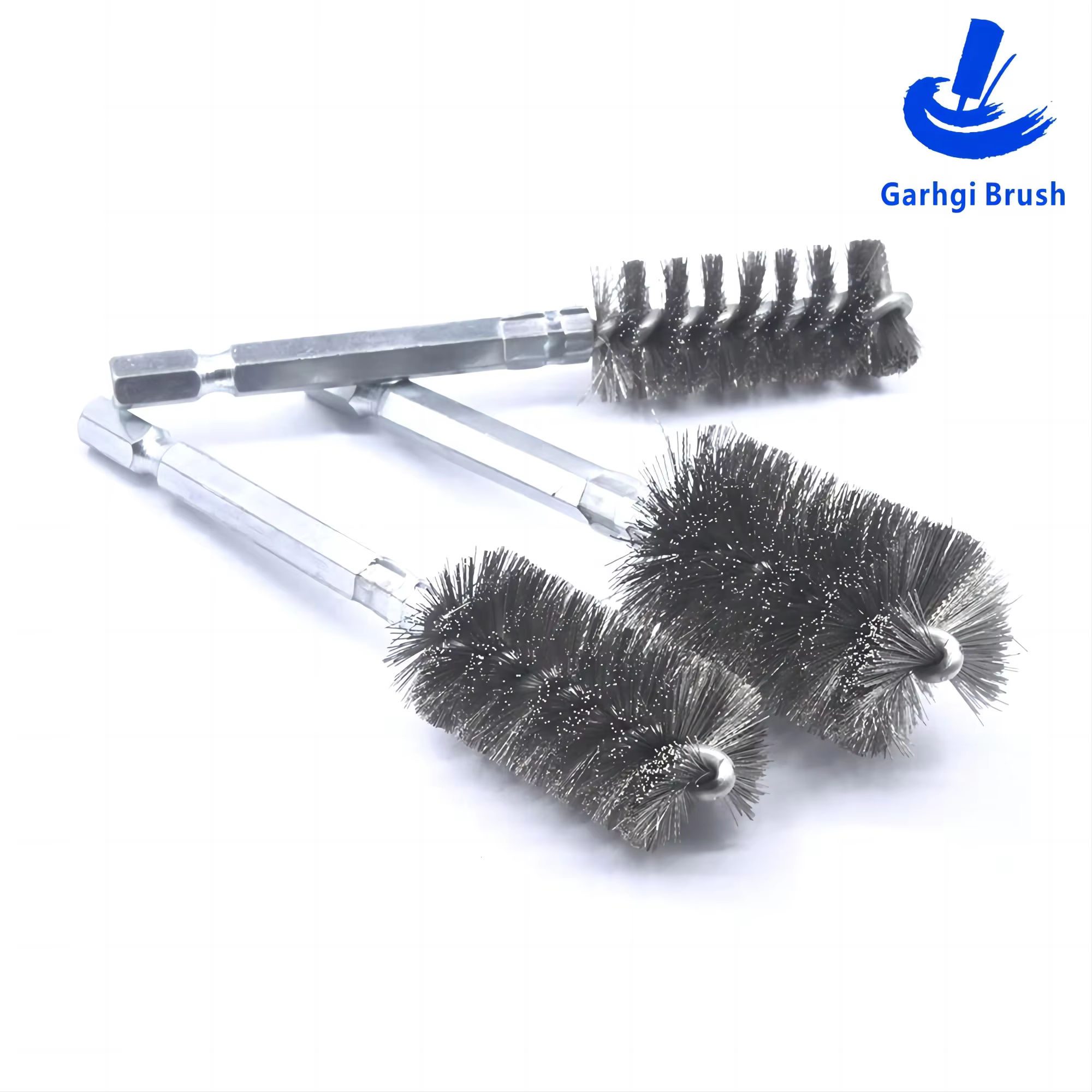 Brosse métallique à tige hexagonale de 1/4 pouces