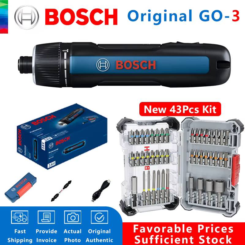 BOSCH GO 3 tournevis sans fil 3.6V batterie Lithium-ion perceuse sans fil Rechargeable avec boîte