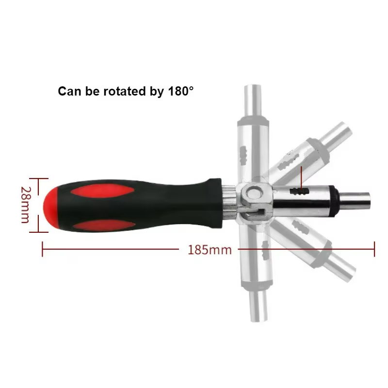 Jeu de tournevis à cliquet multifonction avec réglage 0-180 °