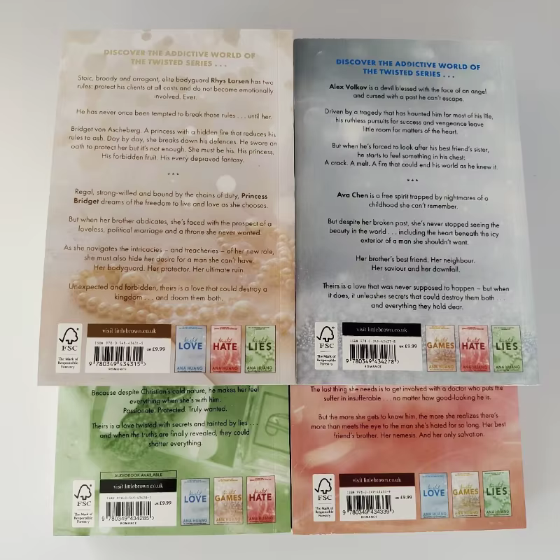 Série torsadée d'Ana Huang : les 4 livres - Amour, mensonges, jeux et déteste dans cette collection d'amour gizzante