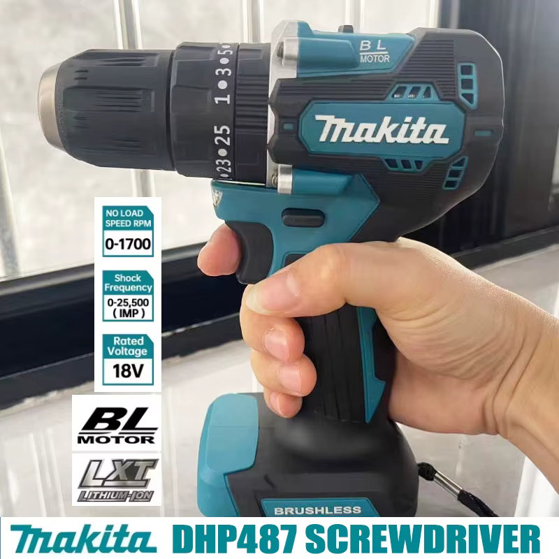 🔥 Makita DHP487 18V Perceuse à percussion sans fil sans balais
