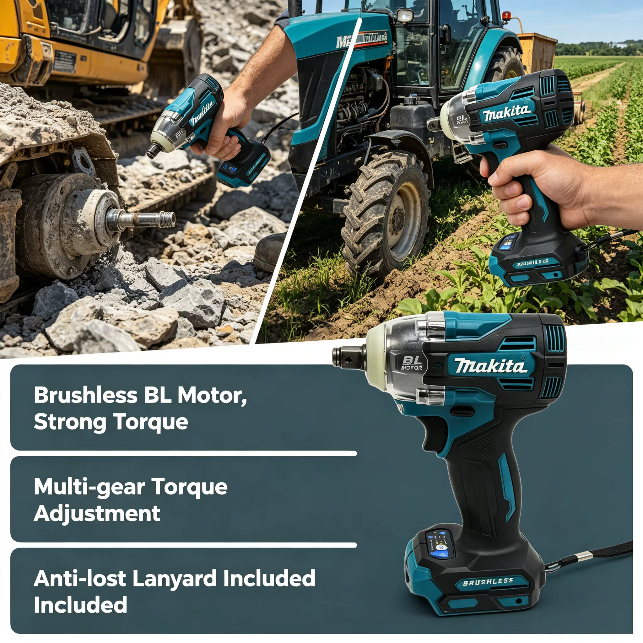 Makita TW004G Perceuse-visseuse sans balais 18V et tournevis électrique