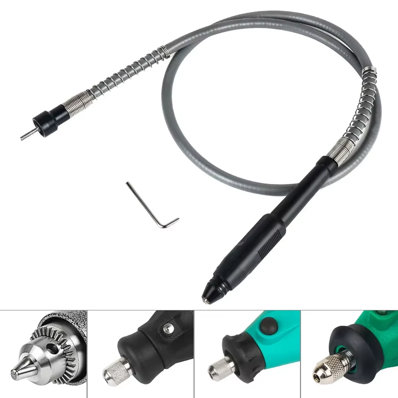 Meuleuse à arbre flexible souple avec poignée de mandrin de perceuse