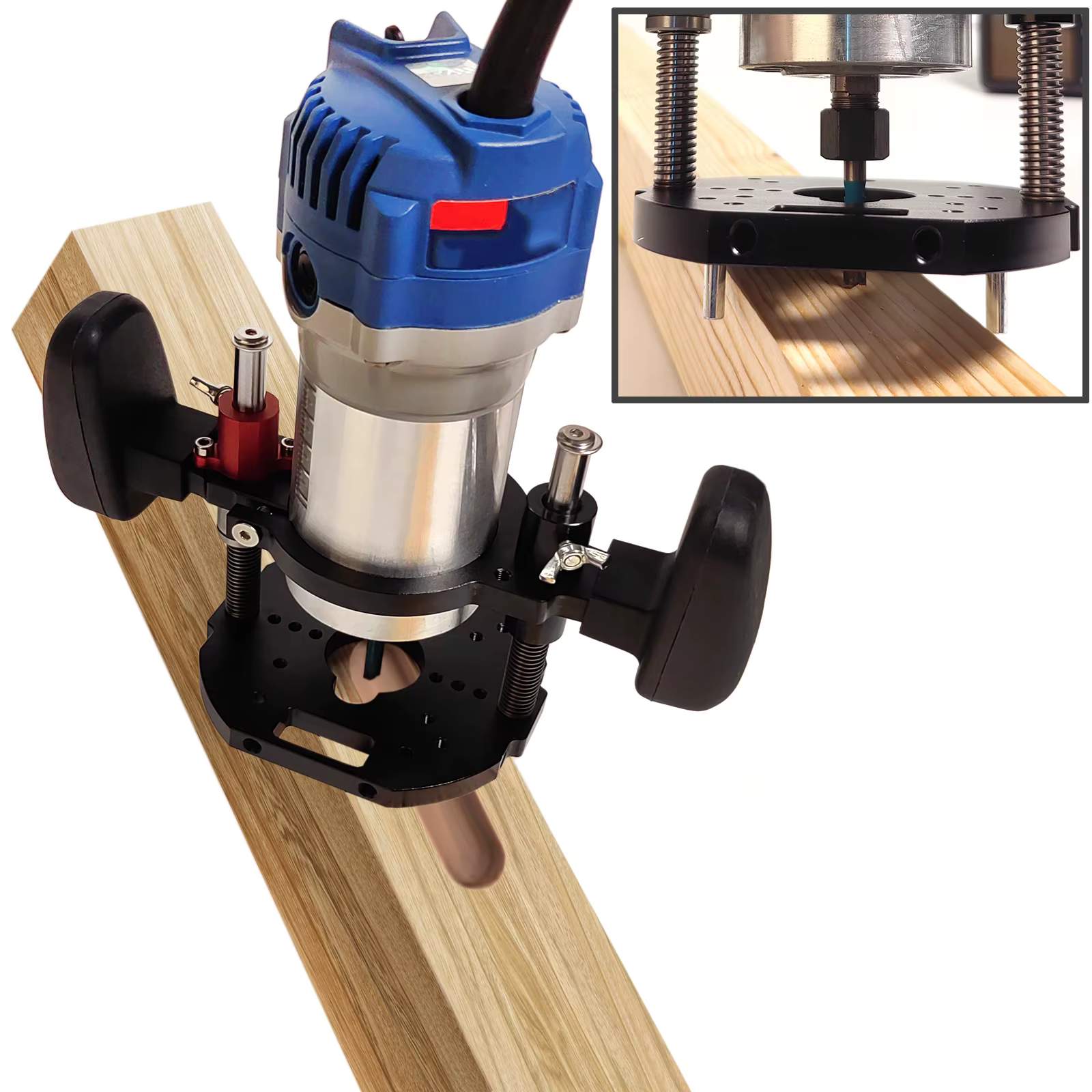 Base de routeur plongeante pour machine de coupe