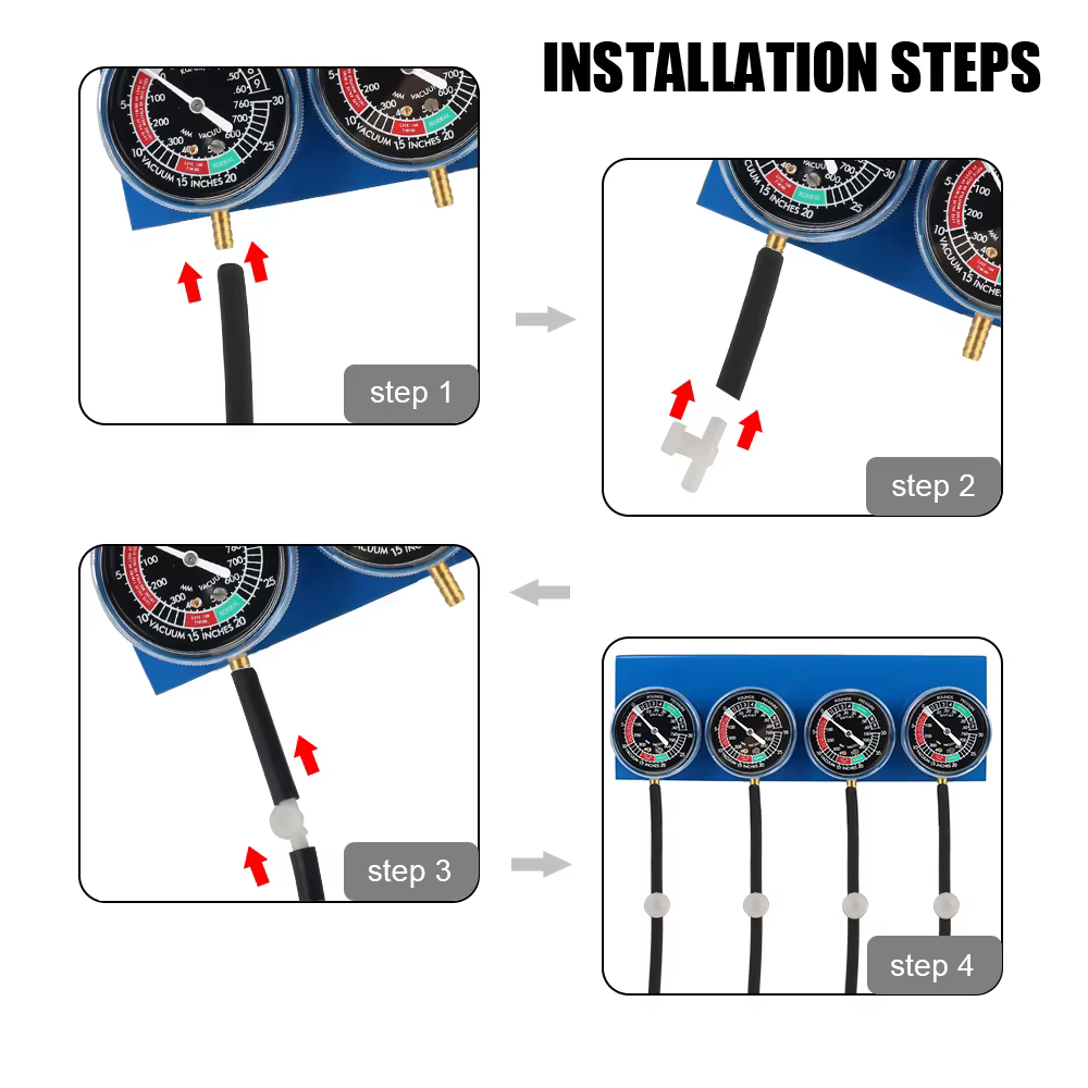 Kit de synchronisation de carburateur de testeur de moto