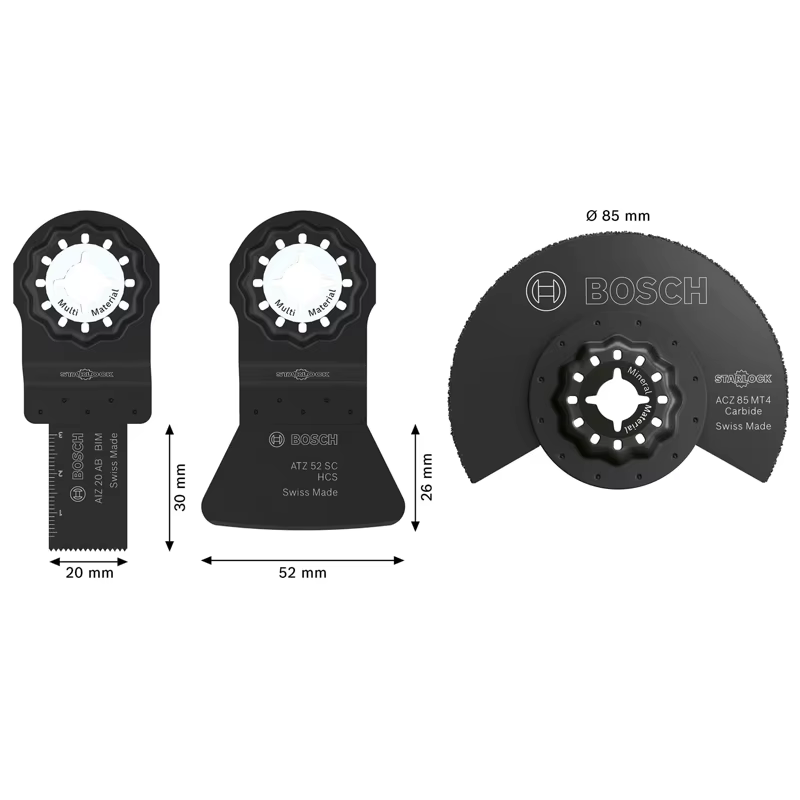 BOSCH 2608669332 Ensemble de lames de scie Starlock pour carreaux