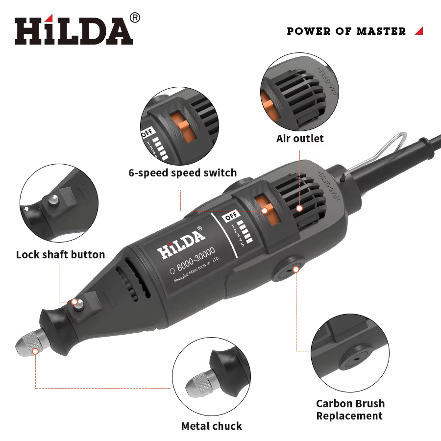 HILDA perceuse électrique meuleuse graveur stylo broyeur Mini