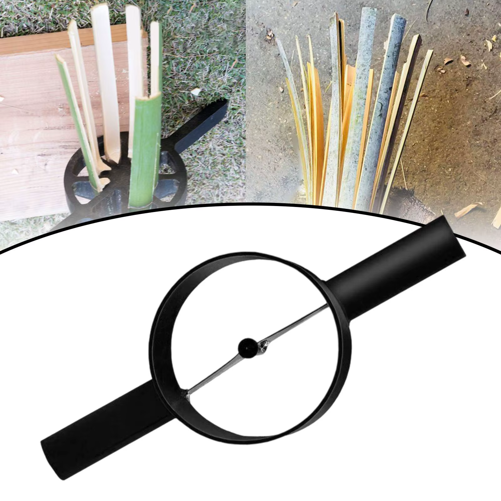 Fendeur de bambou robuste pour une division uniforme, machine professionnelle à fendre le bambou, outil manuel facile à utiliser pour les artisans de jardin