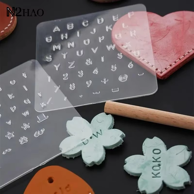1 ensemble d'outils de marquage et d'impression sur cuir, poinçon de lettrage pour cuir, outil d'impression pour articles en cuir translucides, moule en cuivre à caractères mobiles
