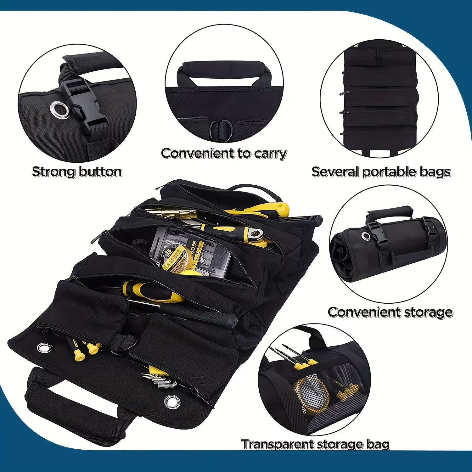 Organiseurs de sacs à outils - Petit sac à outils avec pochettes amovibles