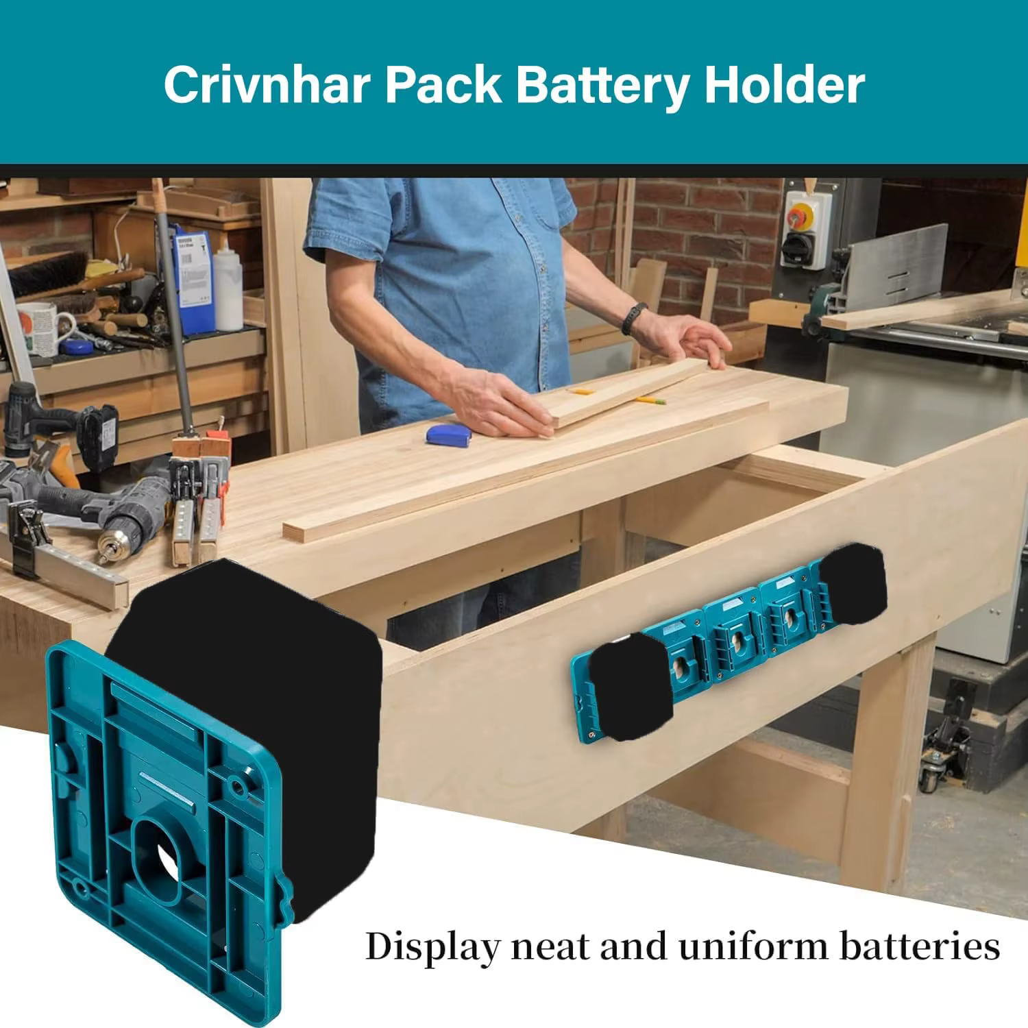 5 pièces support de batterie pour Makita 18V Li-ion