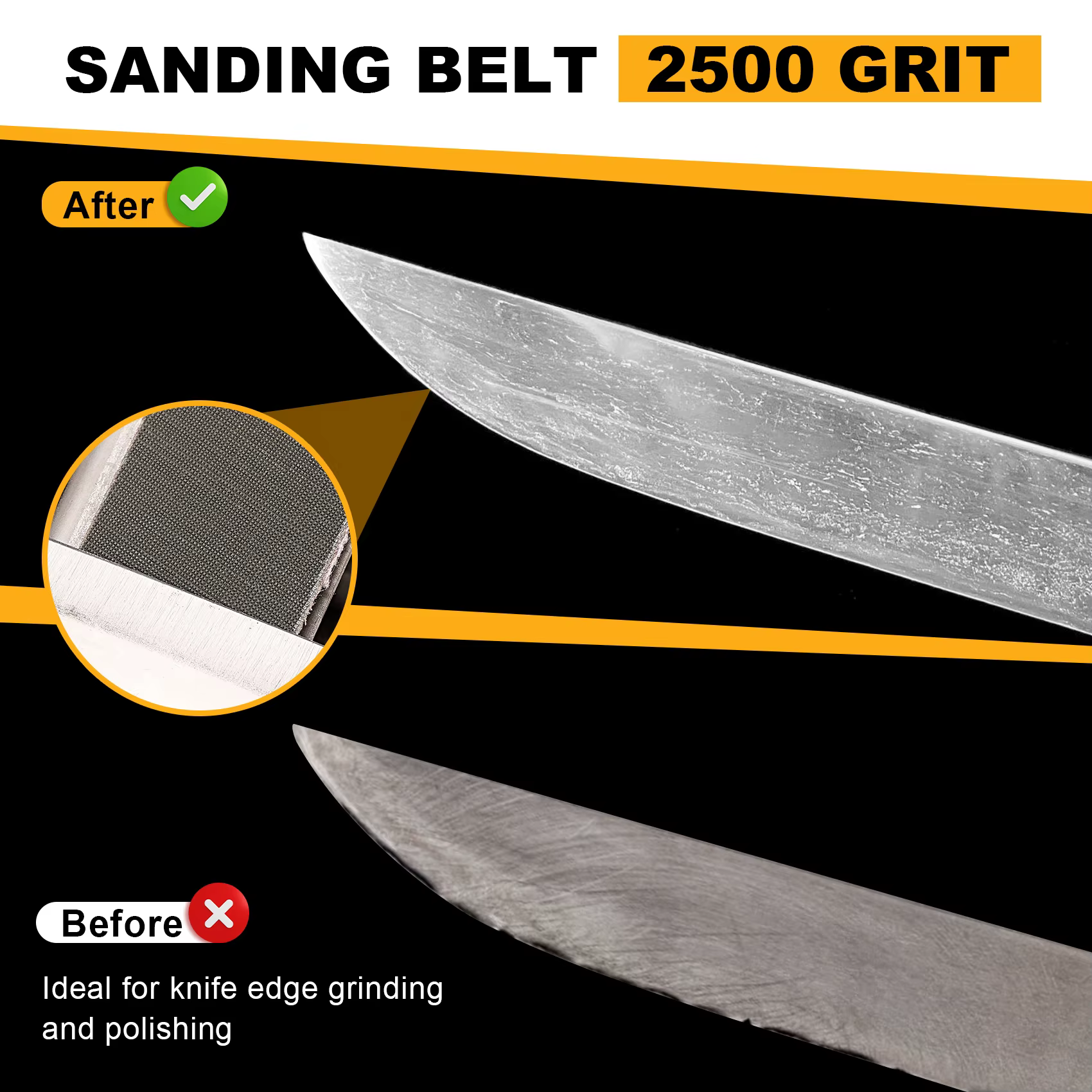 5/10/15 pièces 30x330mm bandes abrasives grain 2500