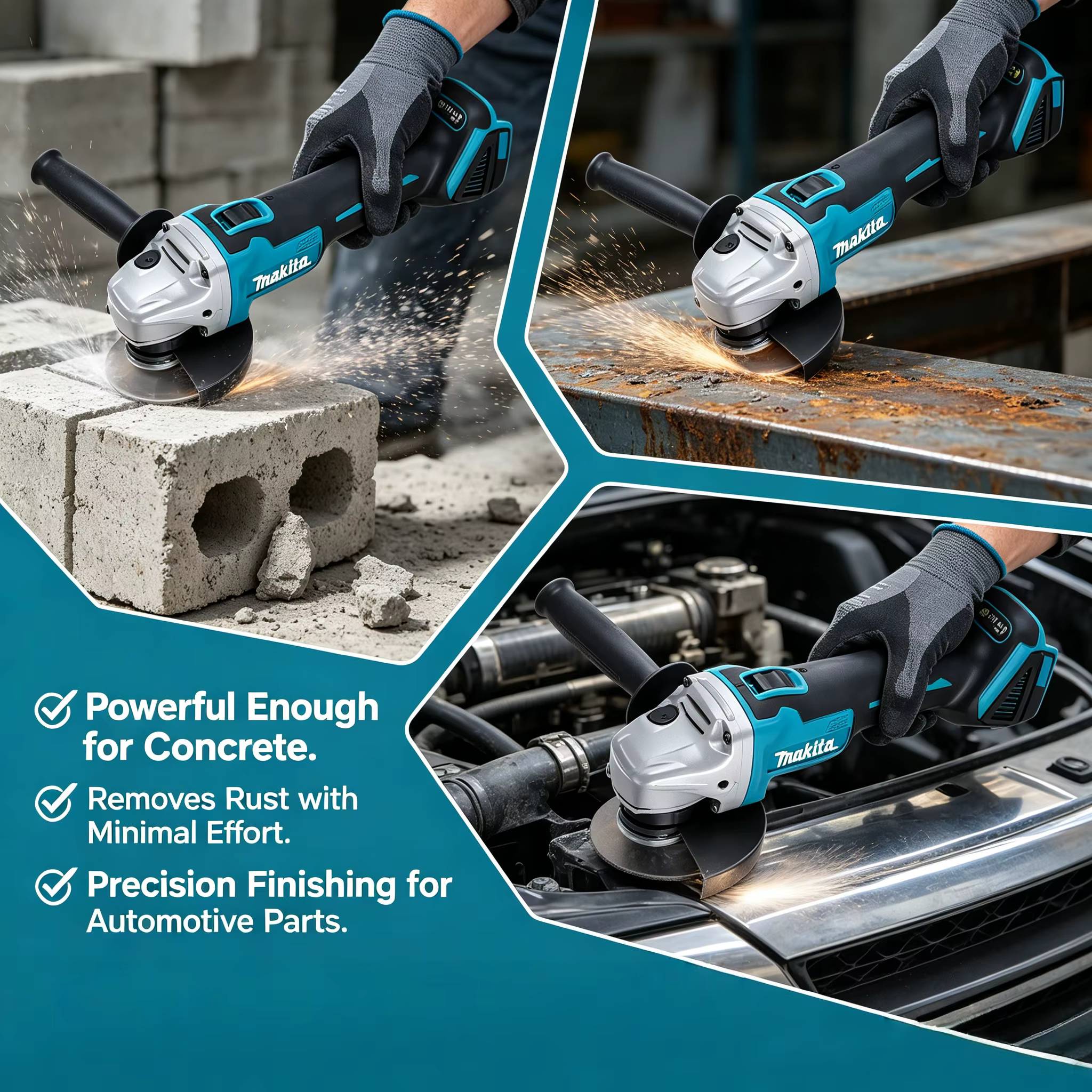 Meuleuses électriques sans fil Makita DGA504 18V 6.0Ah 125mm