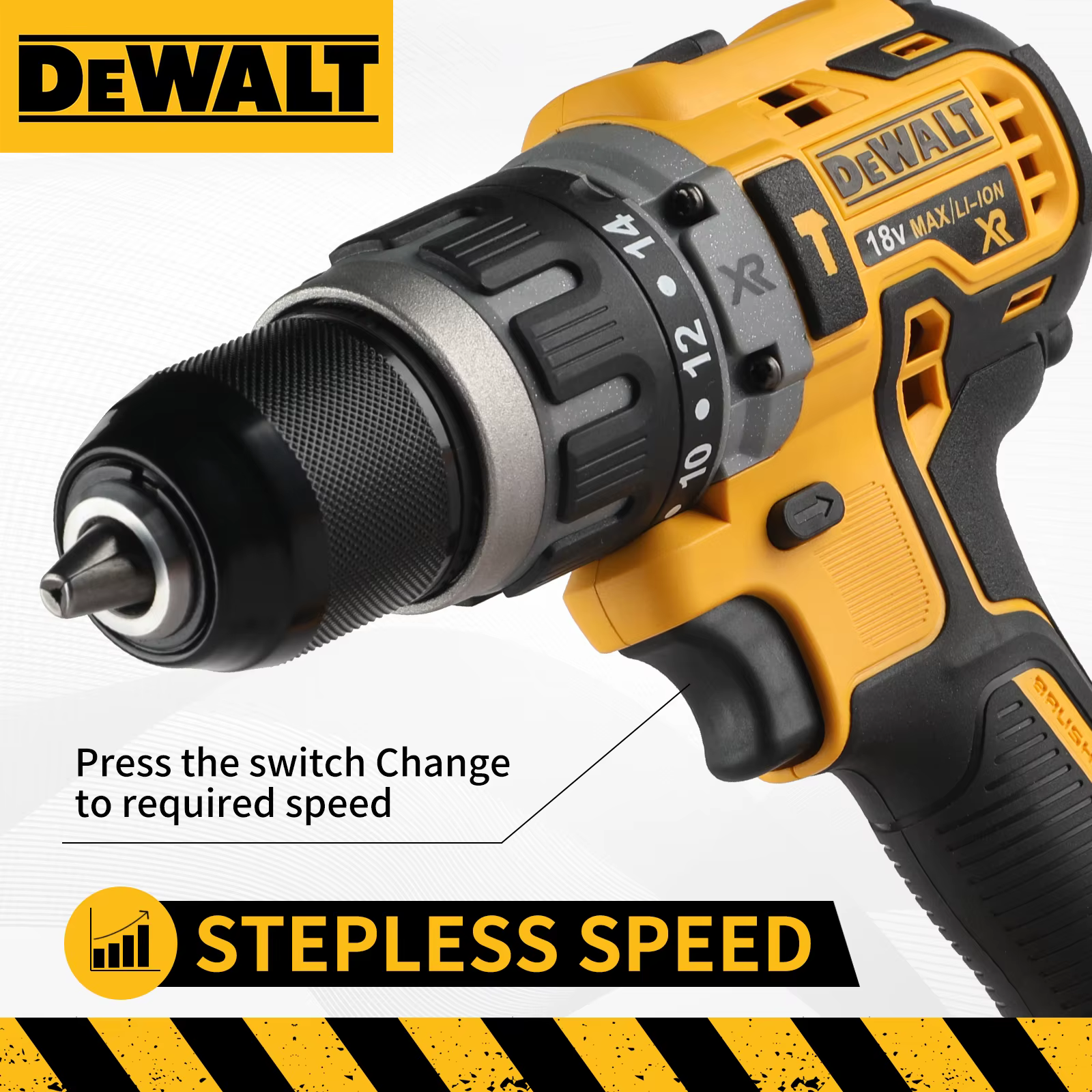 Dewalt 2000 tr/min perceuse électrique sans fil pilote sans brosse vitesse réglable