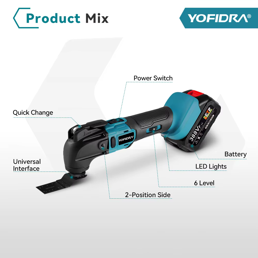 Yofidra – scie électrique multi-outils oscillant sans balais