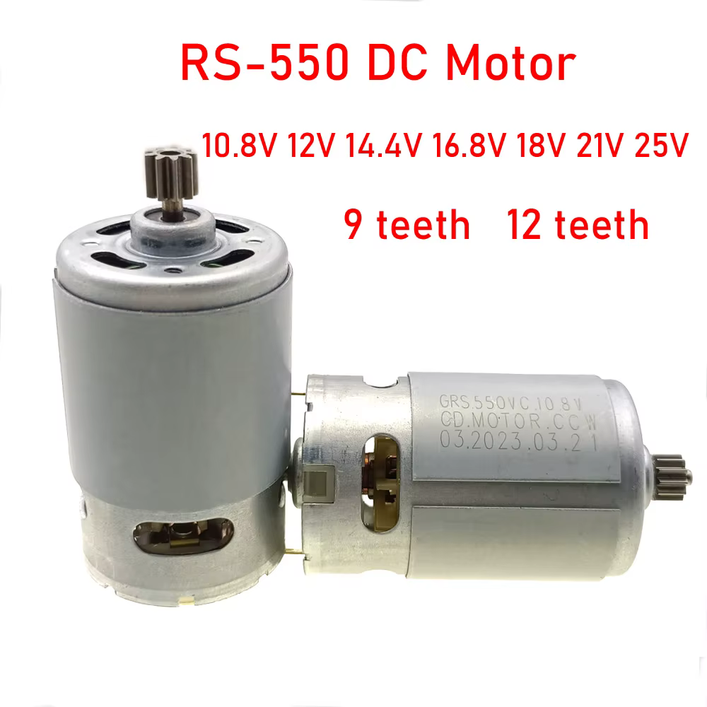 Moteur électrique 10.8V 12V 14.4V 16.8V 18V 21V 25V DC
