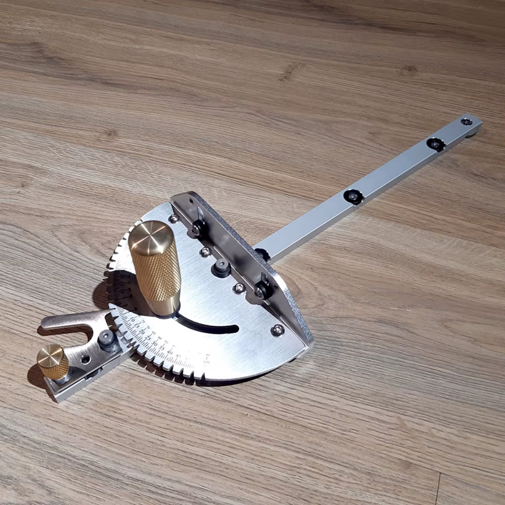 Jauge à onglet en alliage d'aluminium/poignée en laiton