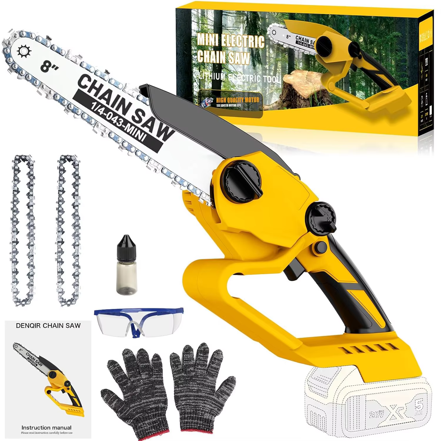 Scie à chaîne sans fil pour batterie Dewalt 20V (sans batterie)