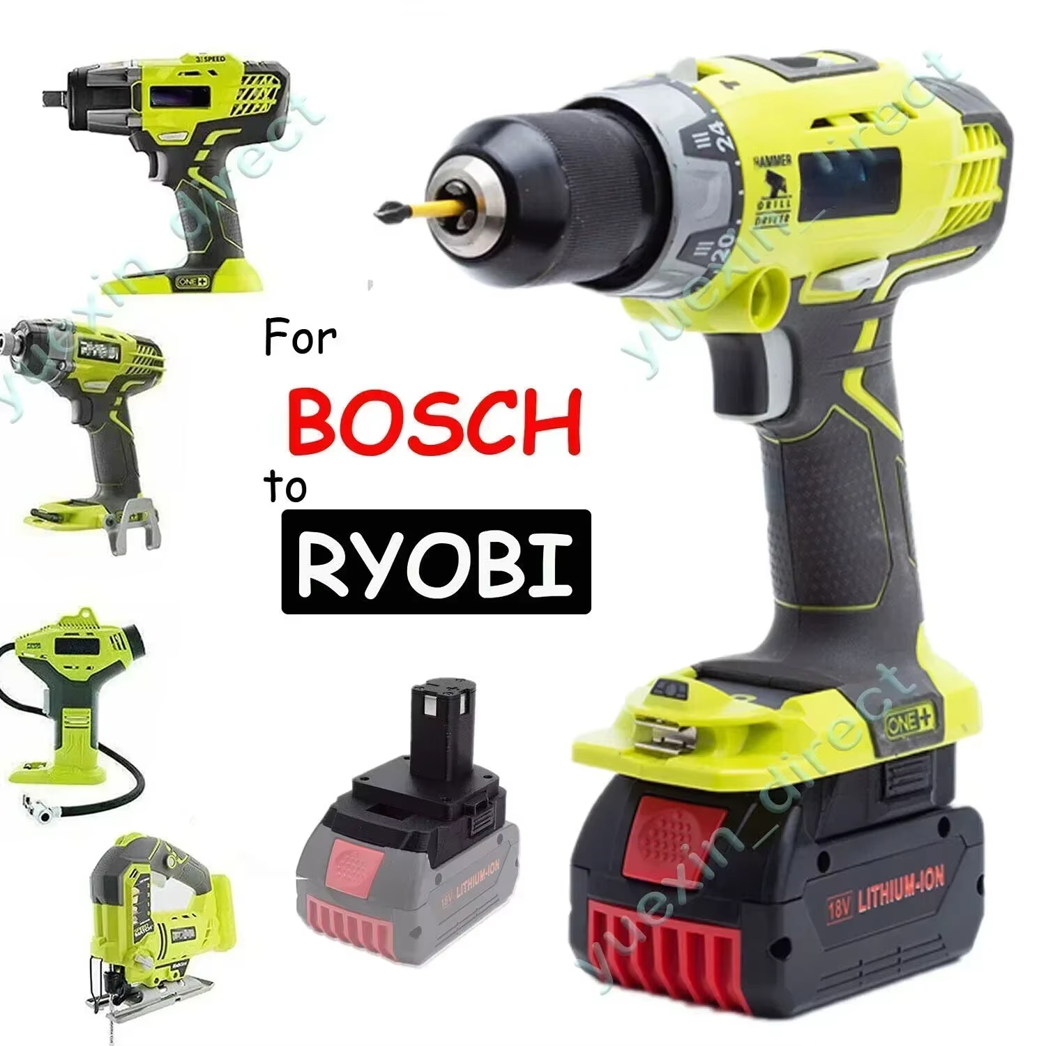 Adaptateur de batterie pour Bosch 18V Lithium-ion