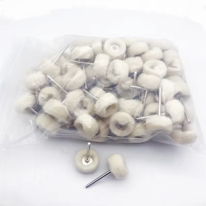 10 pièces Mini têtes de ponçage abrasives en feutre