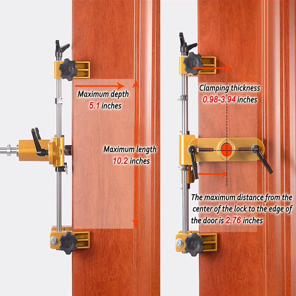 Outils multifonctions pour trous de porte en bois