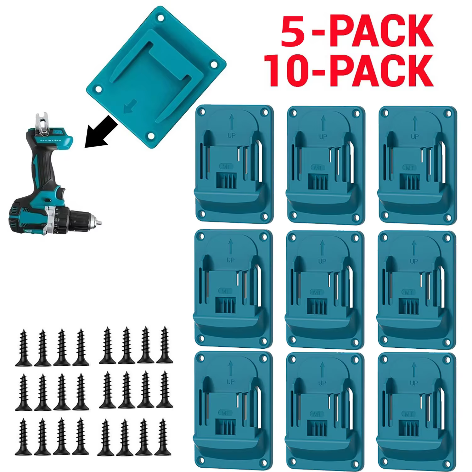 Support mural de rangement pour outils Makita 18V et Bosch 18V