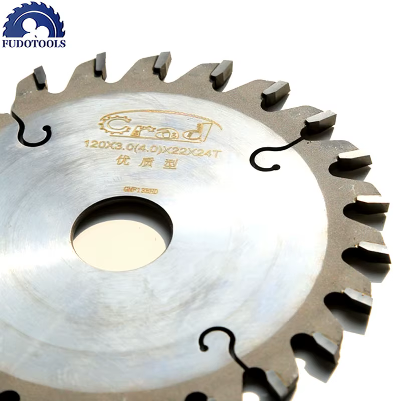 Lames de rainurage à prix compétitif 120*3.0-4.0*22/20*24T&120x2.8-3.6/2.2*20/22/23*24TCT pour rainurer les