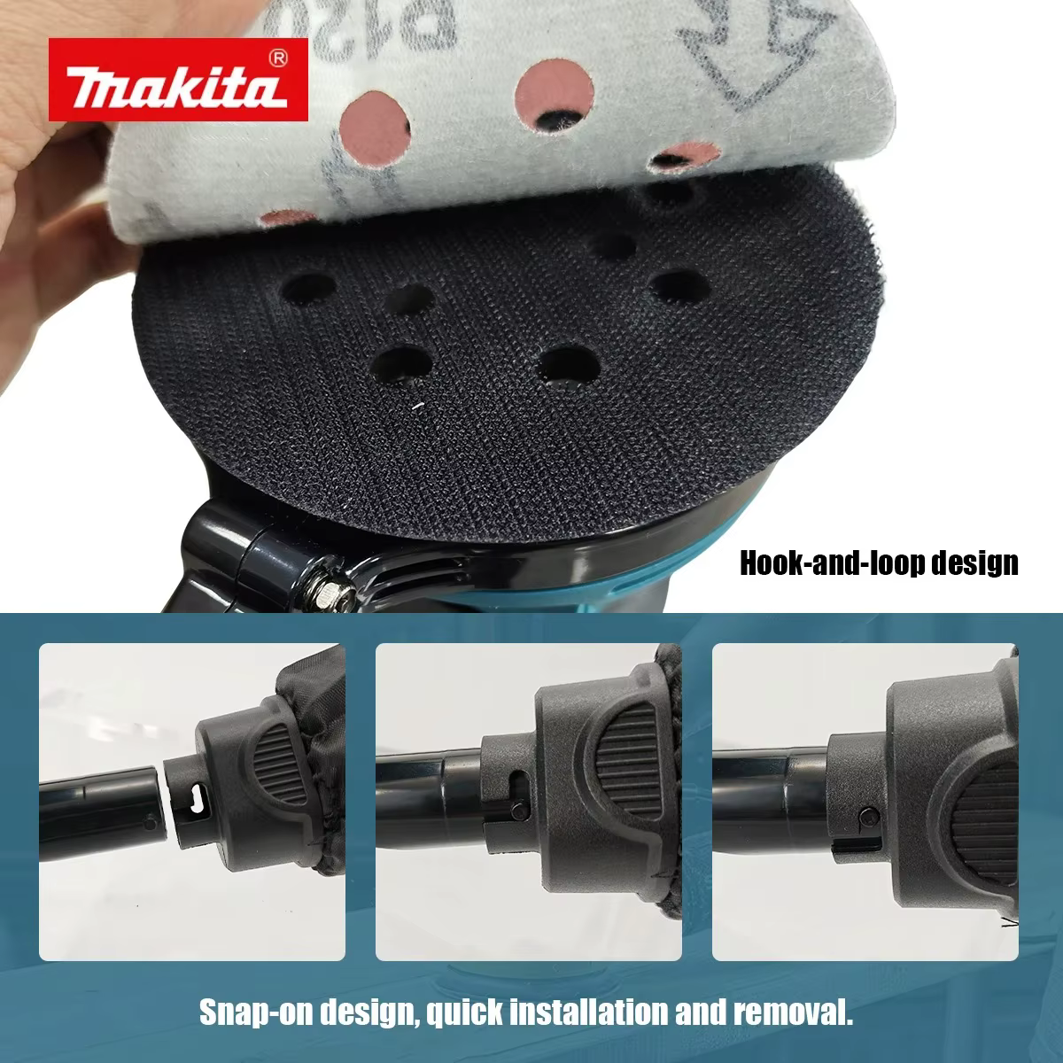 Ponceuse orbitale aléatoire sans fil Makita DBO180Z 18V pour le travail du bois