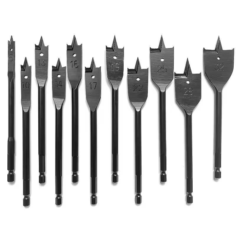 Jeu de forets à pelle, forets plats