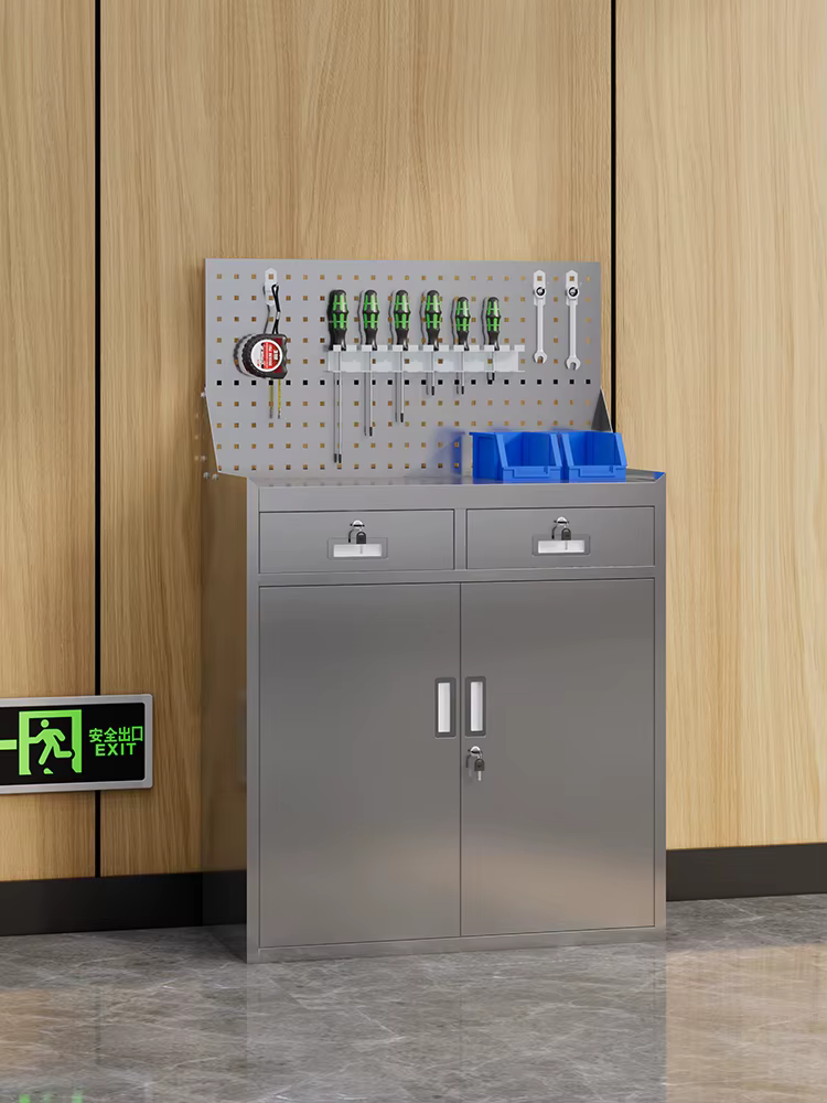 Boîte à outils robuste en acier inoxydable pour atelier
