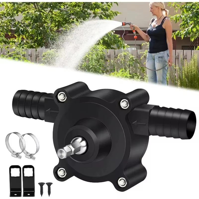 Pompe à eau électrique portable auto-amorçante pour transfert de liquides (huile, eau) pour maison, jardin et extérieur