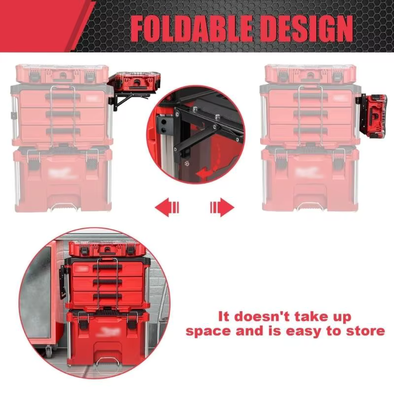 Zone travail pliable en métal 652F pour équipement professionnel