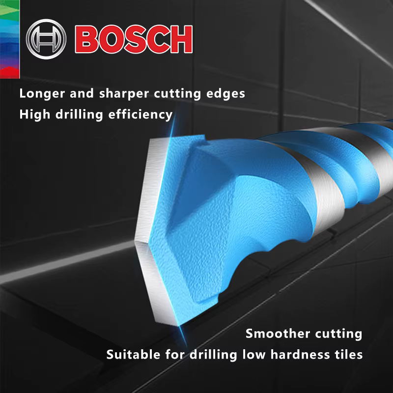 Bosch perceuse à torsion hexagonale 4/5/6/6/8mm 5 pièces carrelage bois/verre/céramique/ciment/alliage poinçonnage 2608900585 accessoires d'outils électriques