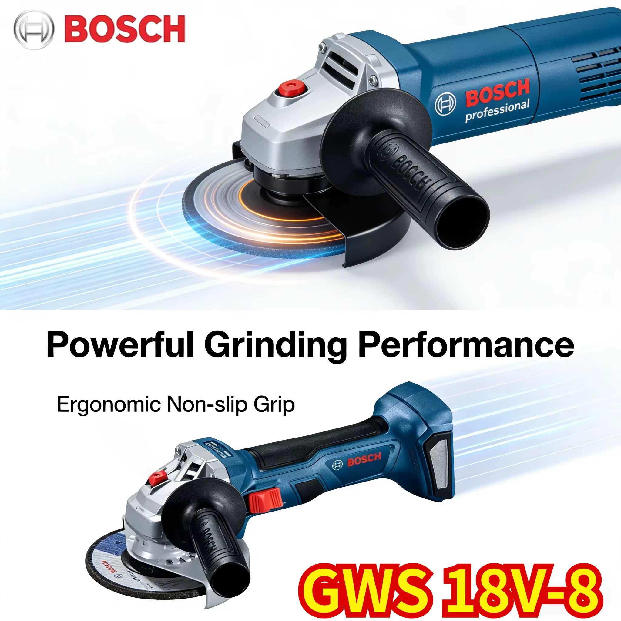 ‌ Meuleuse d'angle sans fil Bosch GWS 18V-8 18V Li-ion sans balais